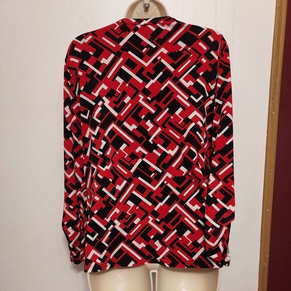 Anne Klein M EX Cond pit to pit 18 inches length 24 Black,red and white - Picture 2 of 5